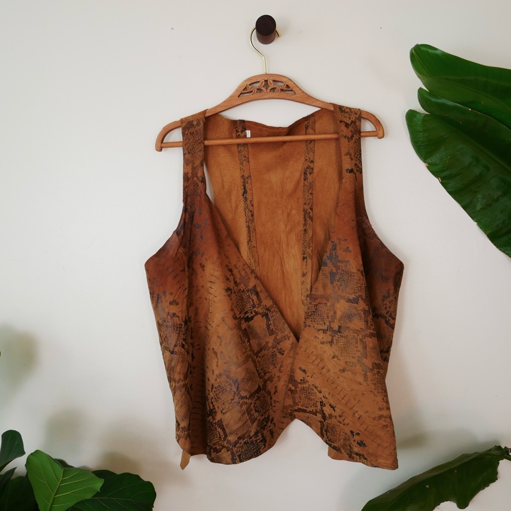 Snakeskin Authentic Leather Vest
